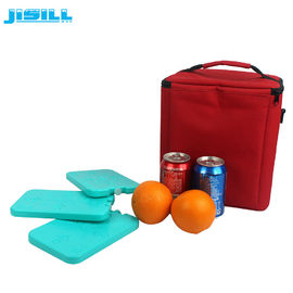 Las bolsas de hielo delgadas reutilizables plásticas duras azules del almuerzo para un bolso más fresco