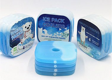 Las bolsas de hielo plásticas duras azules de encargo para la comida 12,2 * 12,2 * el 1.2cm