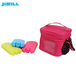 Mini bolsas de hielo para niños para la bolsa de almuerzo, bolsas de gel rojo congelado 12 * 7.8 * 2cm Tamaño para alimentos congelados