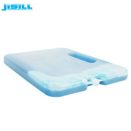Envases de hielo refrigerantes grandes de plástico duradero de HDPE reutilizables con mango / congelador refrigerante para alimentos congelados