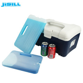 Envases de hielo refrigerantes grandes de plástico duradero de HDPE reutilizables con mango / congelador refrigerante para alimentos congelados