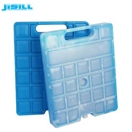 Azul reutilizable de las bolsas de hielo grandes del refrigerador del HDPE de la categoría alimenticia con la manija