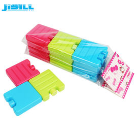 Coloridos mini bloques de hielo de plástico pequeños paquetes de hielo de gel SAP CMC dentro líquido para alimentos congelados