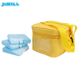 Grado alimentario HDPE + SAP Mini Ice Packs Bloque de hielo / Gel de hielo dentro de líquido 10 * 10 * 2cm para alimentos congelados