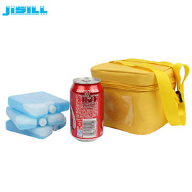 Grado alimentario HDPE + SAP Mini Ice Packs Bloque de hielo / Gel de hielo dentro de líquido 10 * 10 * 2cm para alimentos congelados
