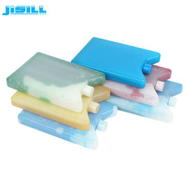 Ladrillo del hielo de las bolsas de hielo y bolso de hielo plásticos con el gel del hielo dentro de la bolsa de hielo colorized material del HDPE para la poder y la fiambrera de los niños
