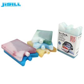Ladrillo del hielo de las bolsas de hielo y bolso de hielo plásticos con el gel del hielo dentro de la bolsa de hielo colorized material del HDPE para la poder y la fiambrera de los niños